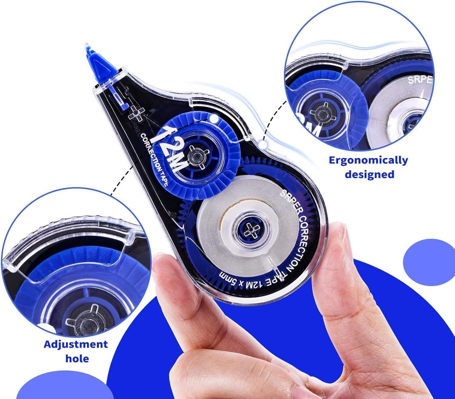 Correction Tape, 10 Pack Correction Tape Easy to Use Applicator for Instant Corr