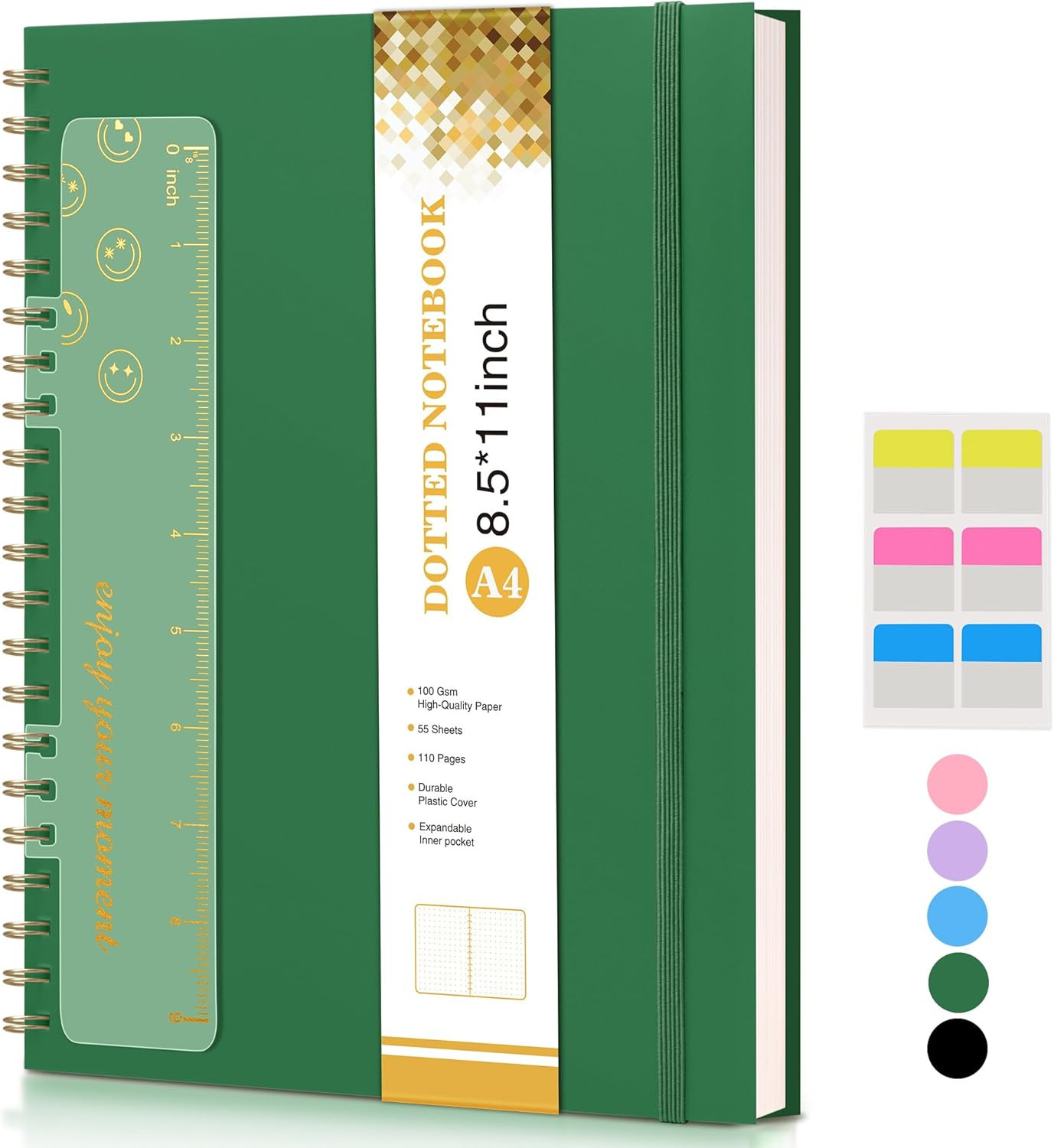 Dotted Notebook, Spiral Notebook Journal 8.5” X 11”, A4 Large Dot Grid Notebooks