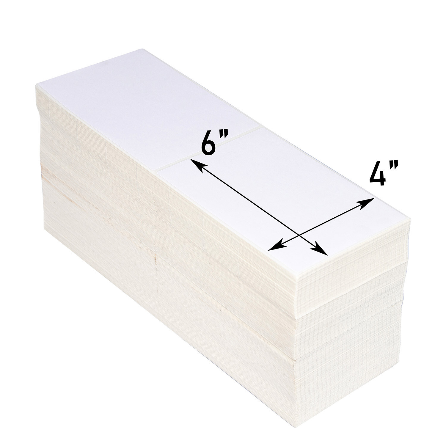 ZEBRA / ELTRON 4×6 (4″ x 6″) Direct Thermal Fanfold Labels – (4) Stacks of 2000