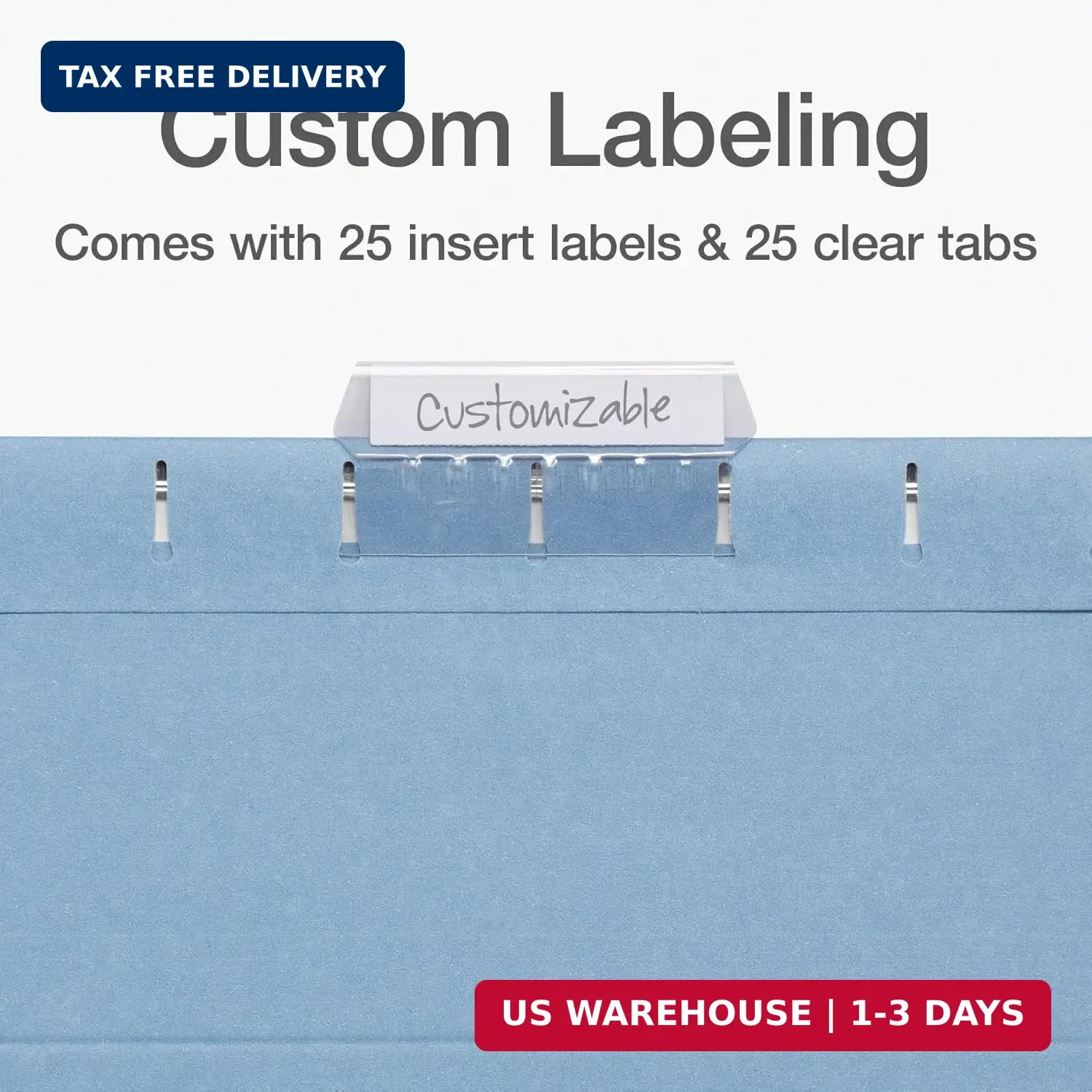 Pendaflex Hanging File Folders, 25 Pack, Letter Size (8.5″ x 11″), Assorted Colo