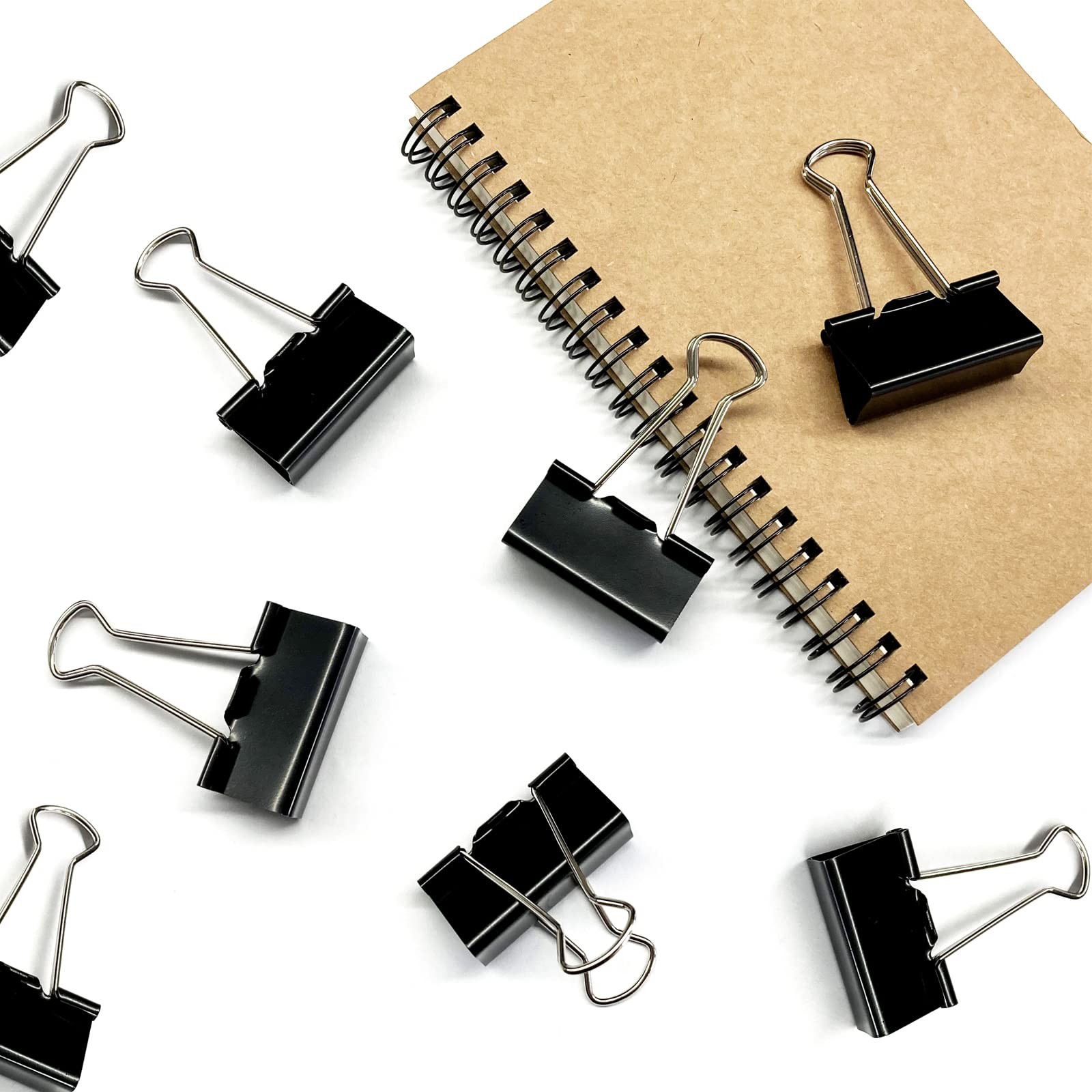 DSTELIN Large Binder Clips 1.6-Inch (24 Pack), Big Paper Clamps Clips for Off…