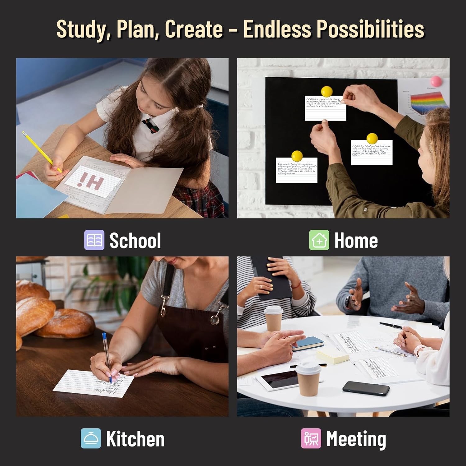 Index Cards 3×5 Inch 200 Count Ruled White Index Cards Flash Cards College Ruled