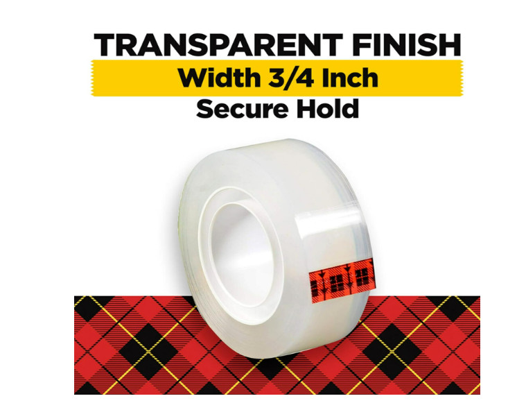 Scotch Transparent Tape, 3/4 in. x 1296 in., 6 Boxes/Pack – Each