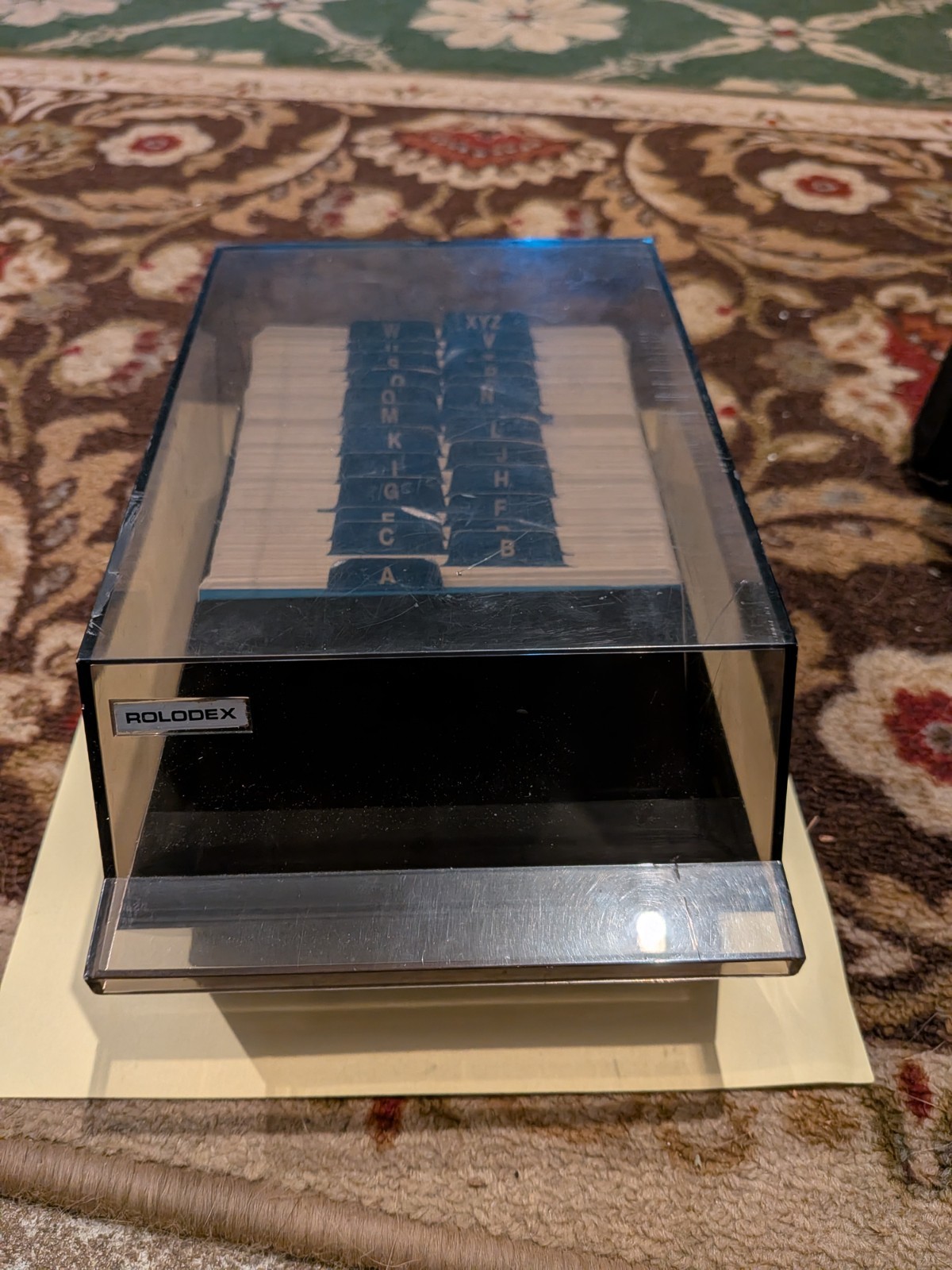 Rolodex VIP35C 3″ x 5″ Covered Address Card Box File Vintage USA