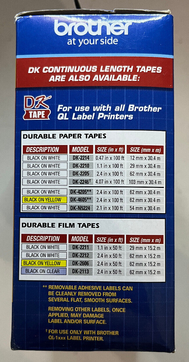 Brother DK-1201 White Paper Address Labels (400 Labels) – FAST FREE SHIPPING