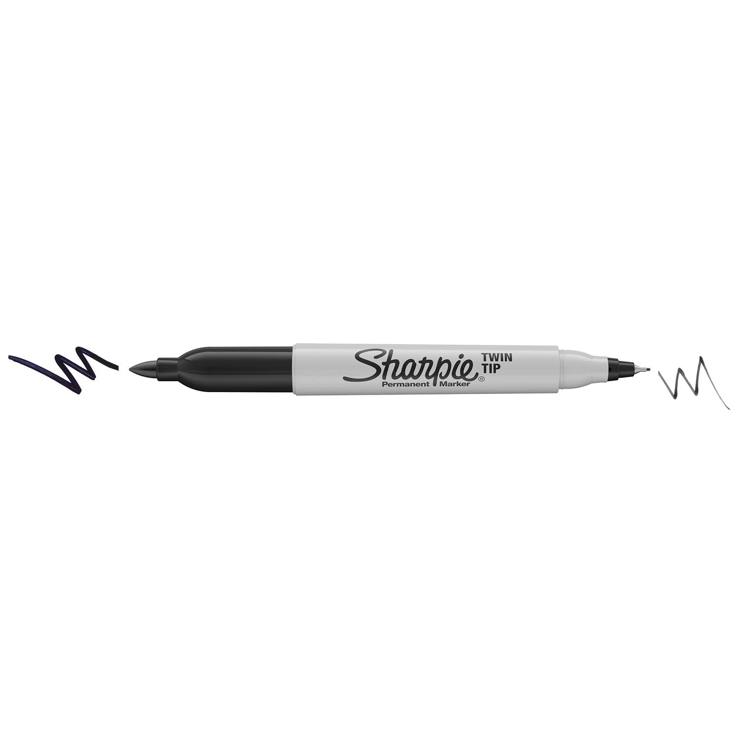 Sharpie Twin Tip Permanent Markers, Fine and Ultra 1 Count (Pack of 4), Black