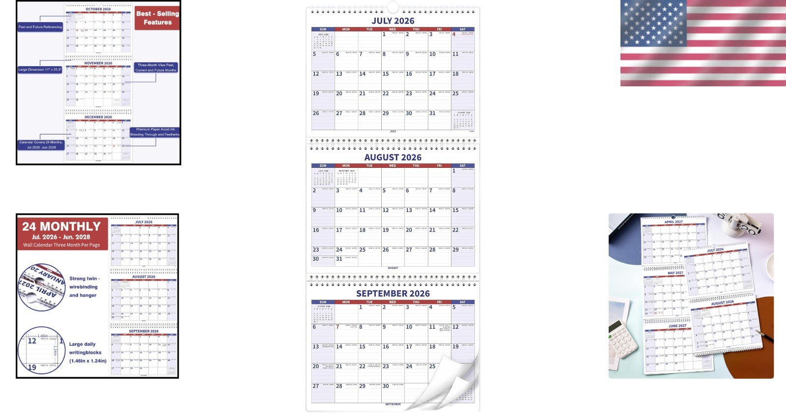 Unicor 2026 Fed Wall Calendar, Qty=2, Individual, Single, Displays 3