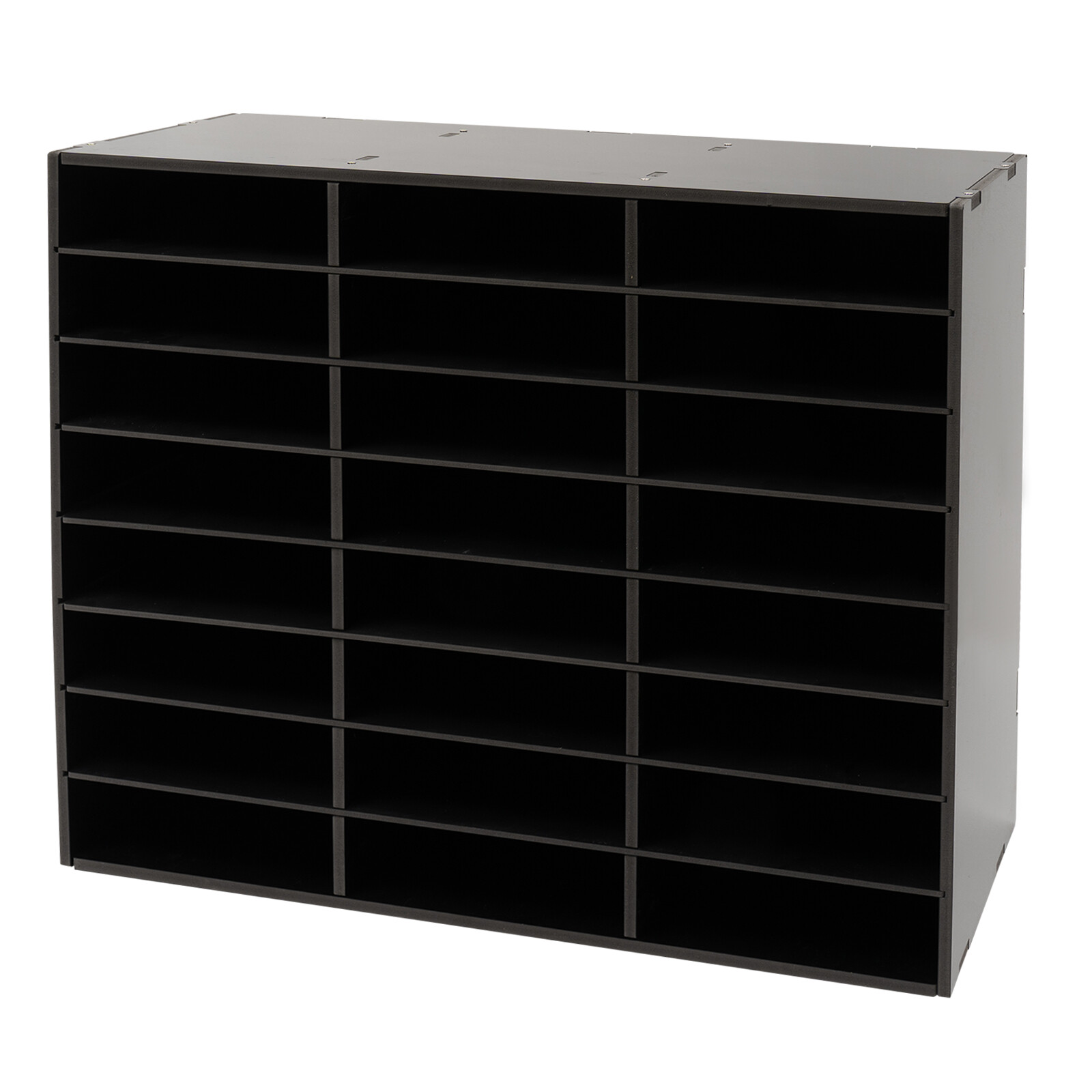 24 Compartments PVC Literature Organizer Desktop File Sorte Display Stand Black