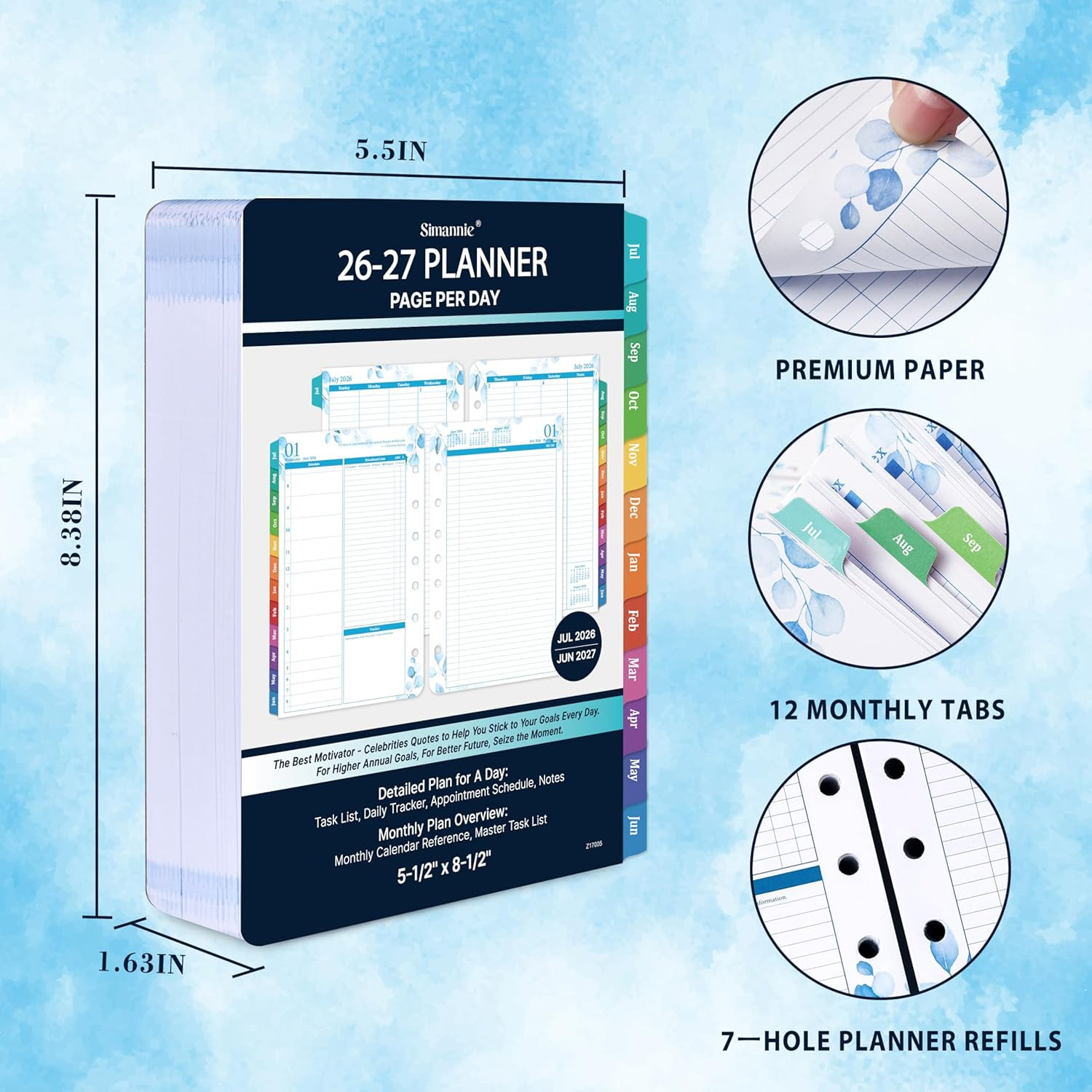 Planner Refills 2026-2027 – July 2026 – June 2027, 2026-2027 Planner Refills, Tw