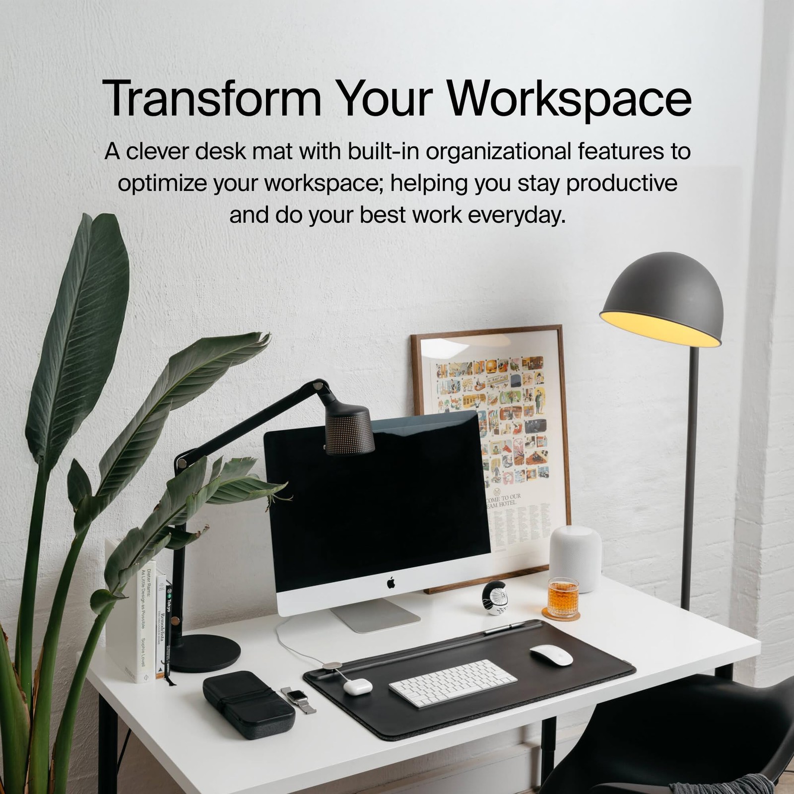 Orbitkey Premium Leather Desk Mat Slim Multi-Purpose Waterproof Table Protector