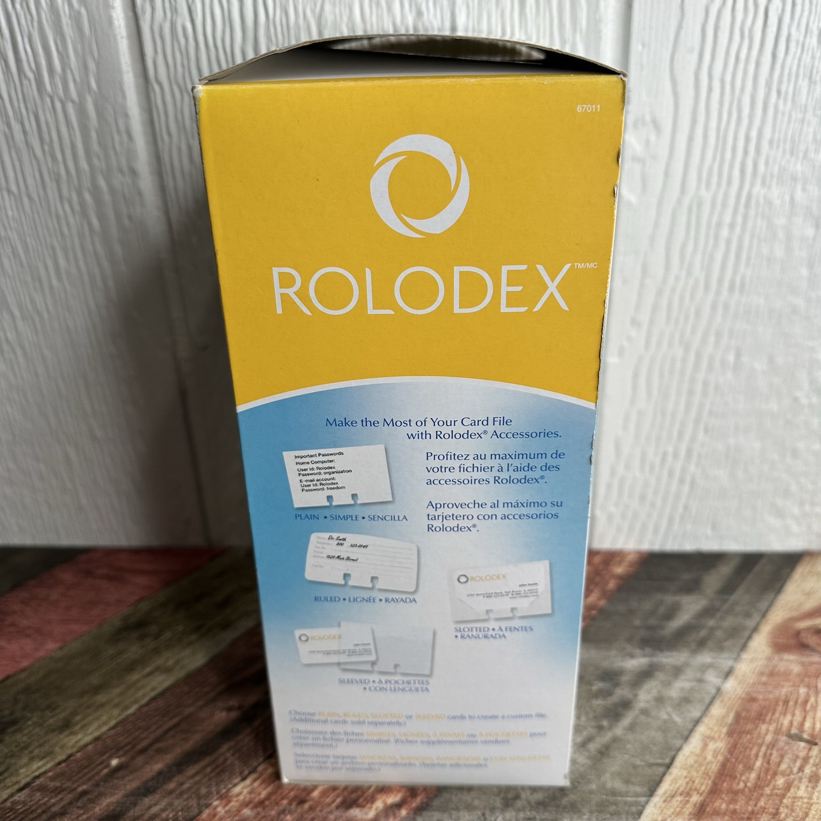 Vintage Rolodex Office 67011 Covered Card File Black 500 Cards New Open Box
