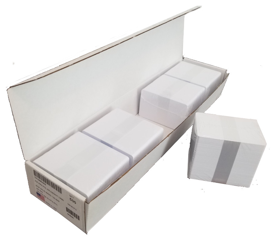 500 PVC BLANK WHITE PLASTIC ID CARDS 30mil credit Card Size