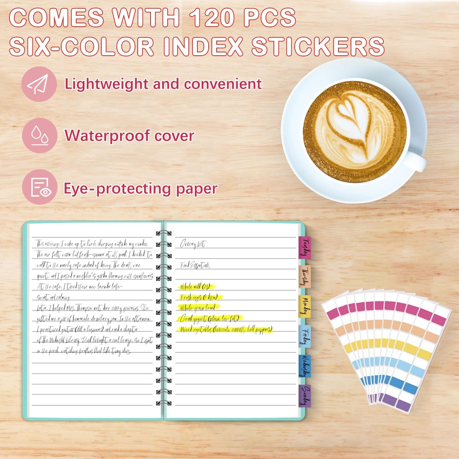 4 Pack Small Spiral Notebooks 3.5 x 5.5 in College Ruled, Mini Spiral Noteboo…