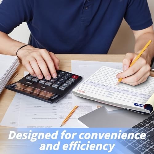 40-Pack Carbonless Invoice Book 2-Part 5-9/16″ x 8-7/16″ with Cover