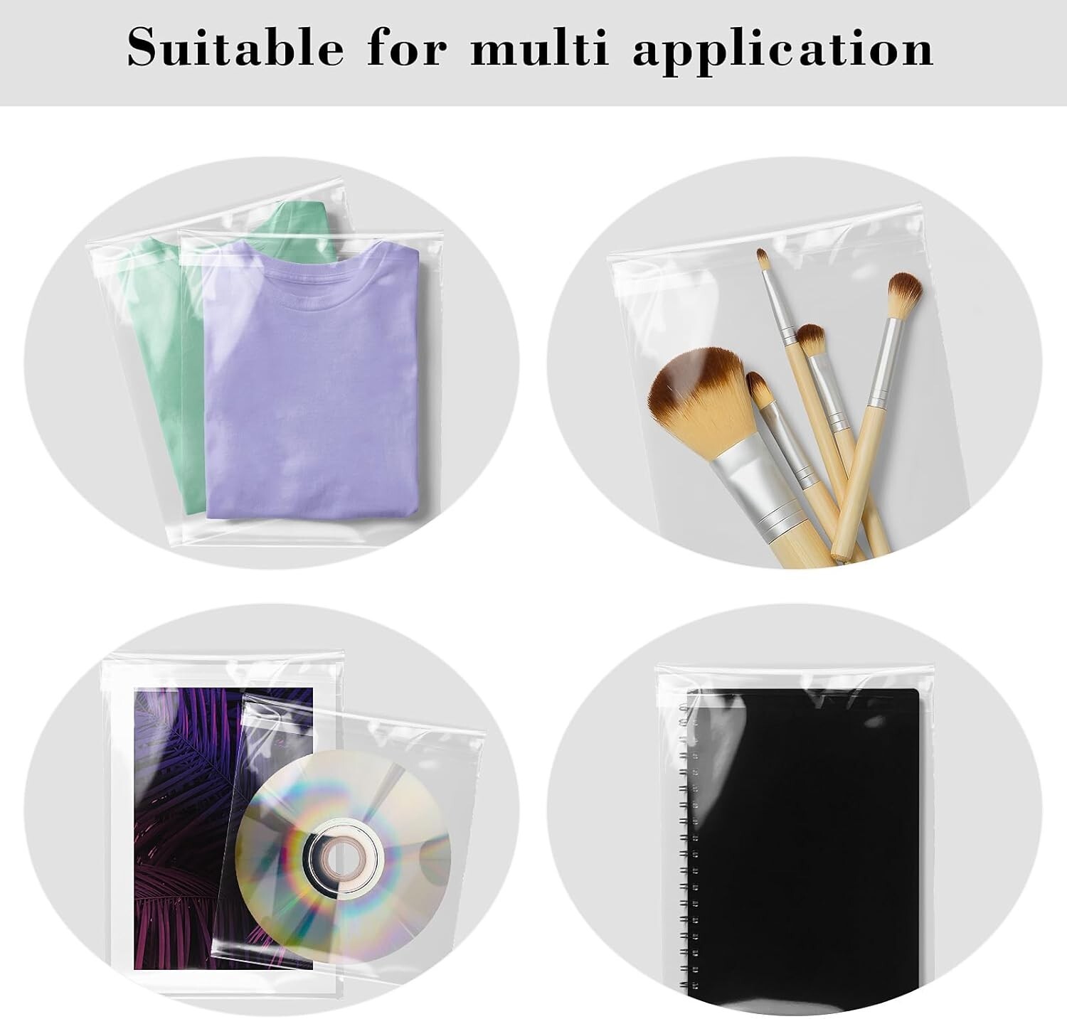 Durable 6×5 Self-Sealing Cellophane Bags – 100 Pack for Photos & Documents
