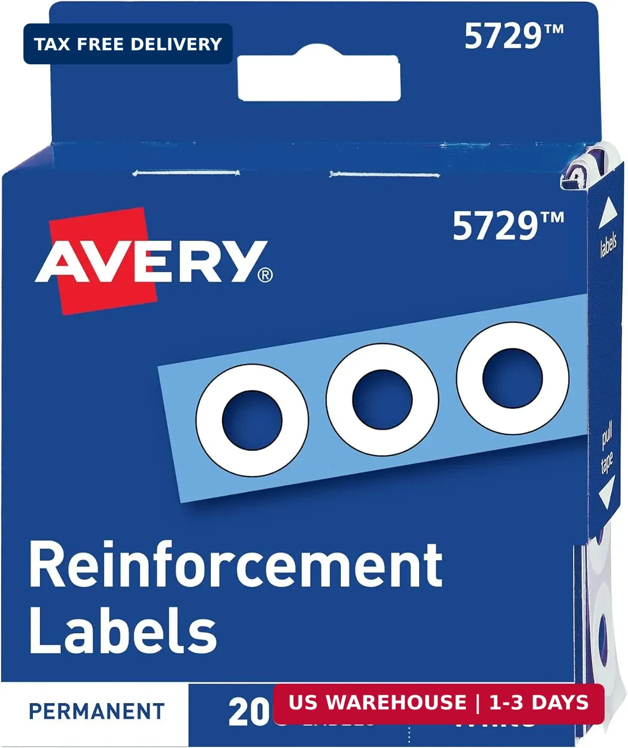 Self-Adhesive Hole Reinforcement Stickers, 1/4″ Diameter Hole Punch Reinforceme