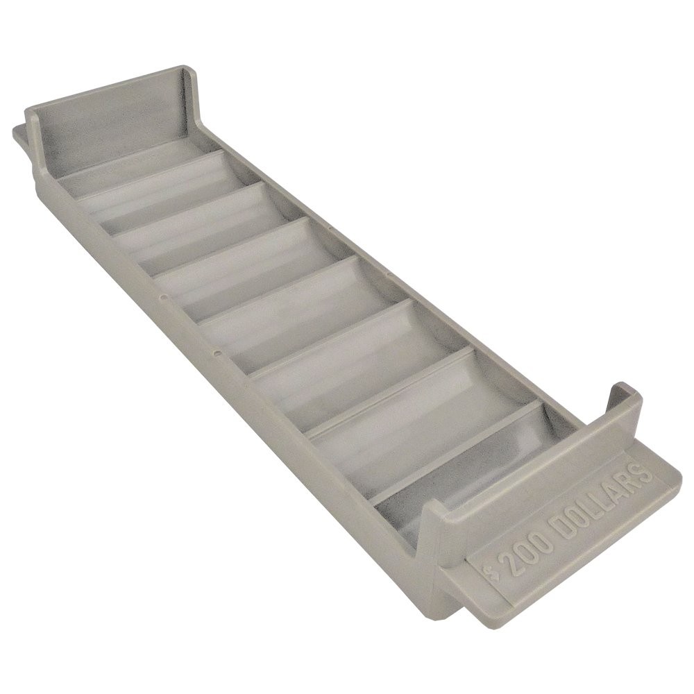 Rolled Coin Plastic Storage Tray, Whole Dollar, Gray (1 1 Gray, Grey
