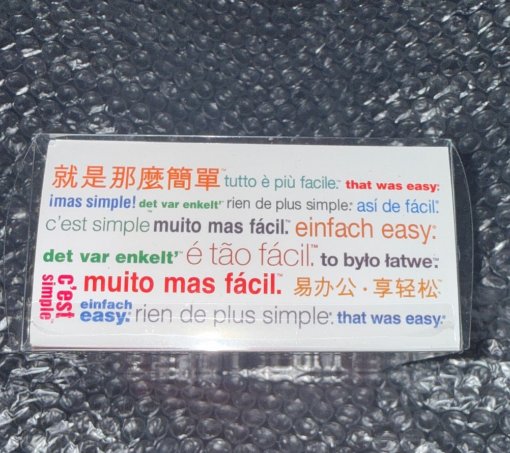 STAPLES “That Was Easy” Red Button Multi Language Talking Desk Top Gift *NEW*