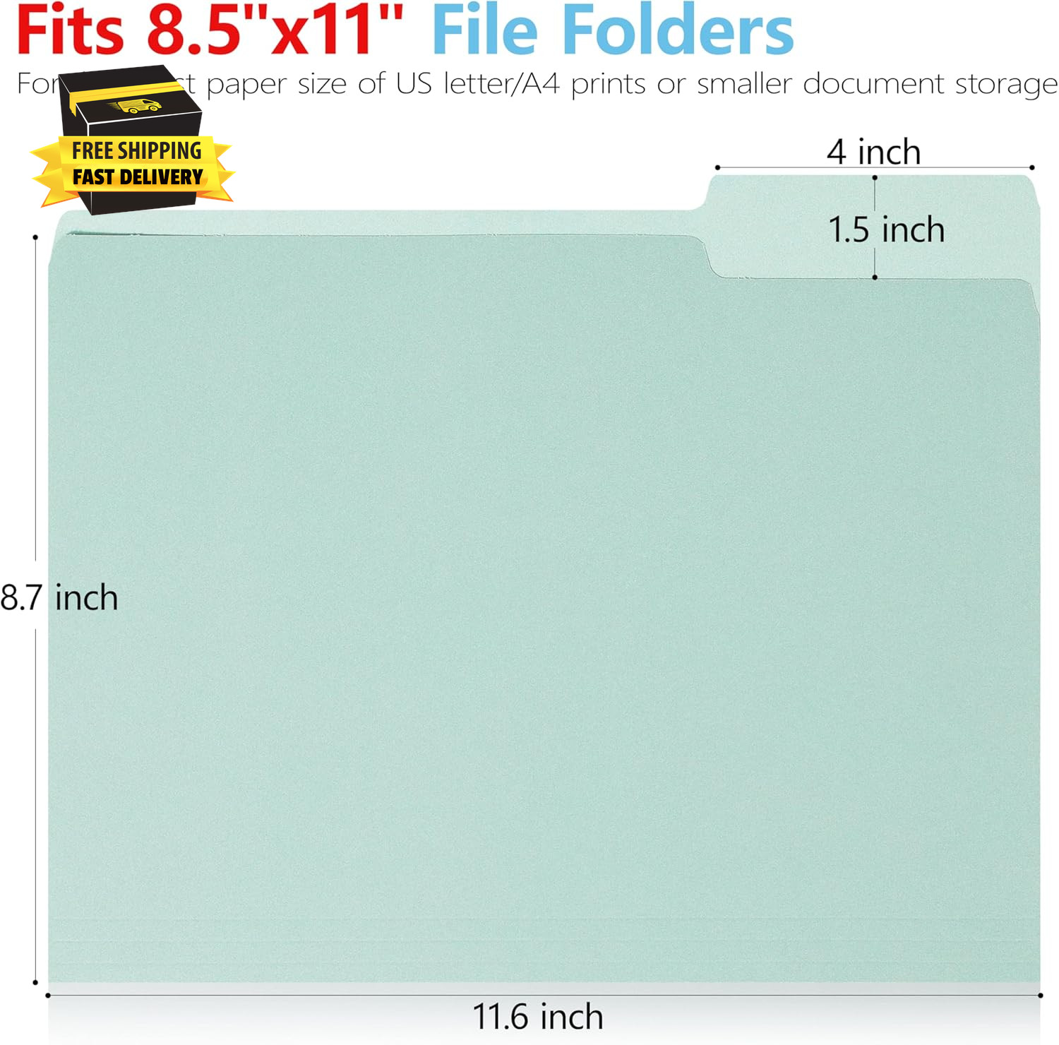 Two Tone Colored File Folders,18 Pack 6 Pastel Colors Manilla Folders 8.5X11,Ass