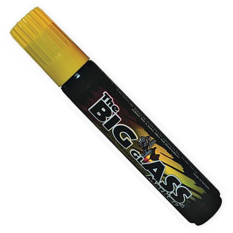 The Big Glass Marker Washable YELLOW Writer – Automotive Car Paint Pen – 1 Count
