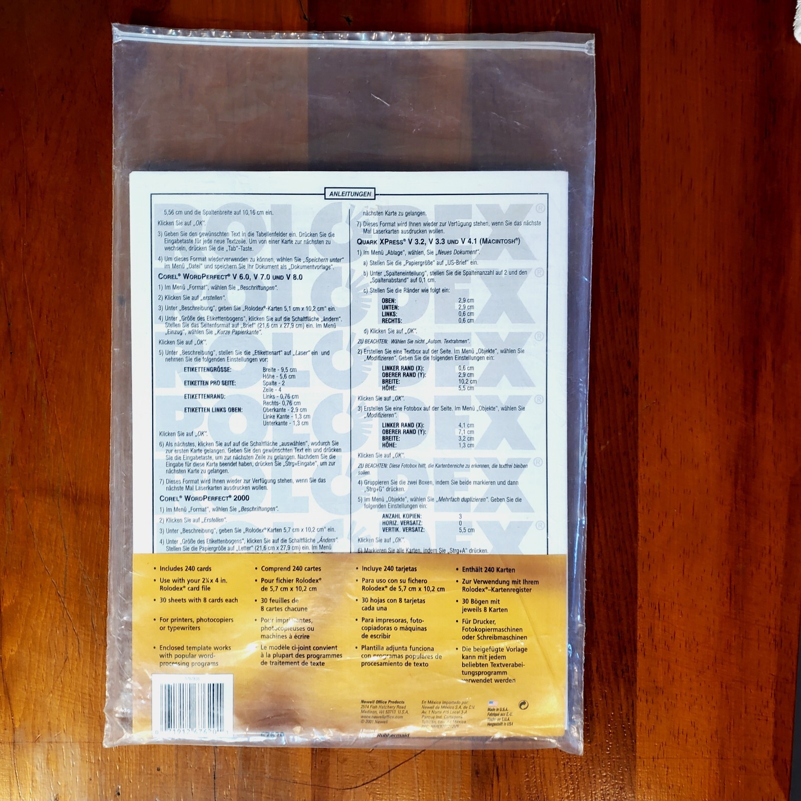 Rolodex 67620 DIY BUSINESS CARDS 2.25×4″ 200/240 Laser/Inkjet Printer NEW!