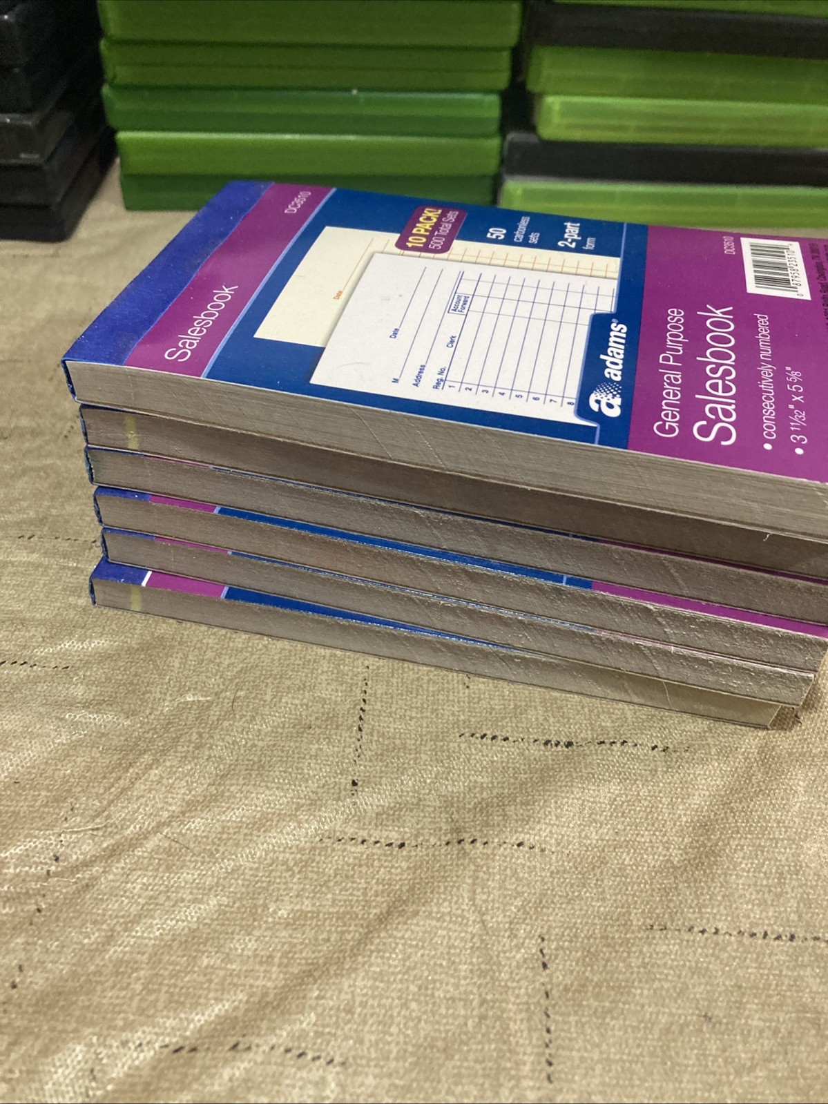 Adams General Purpose Sales Book, 2-Part Carbonless, White/Canary, 3-11/32″ 6-Pk