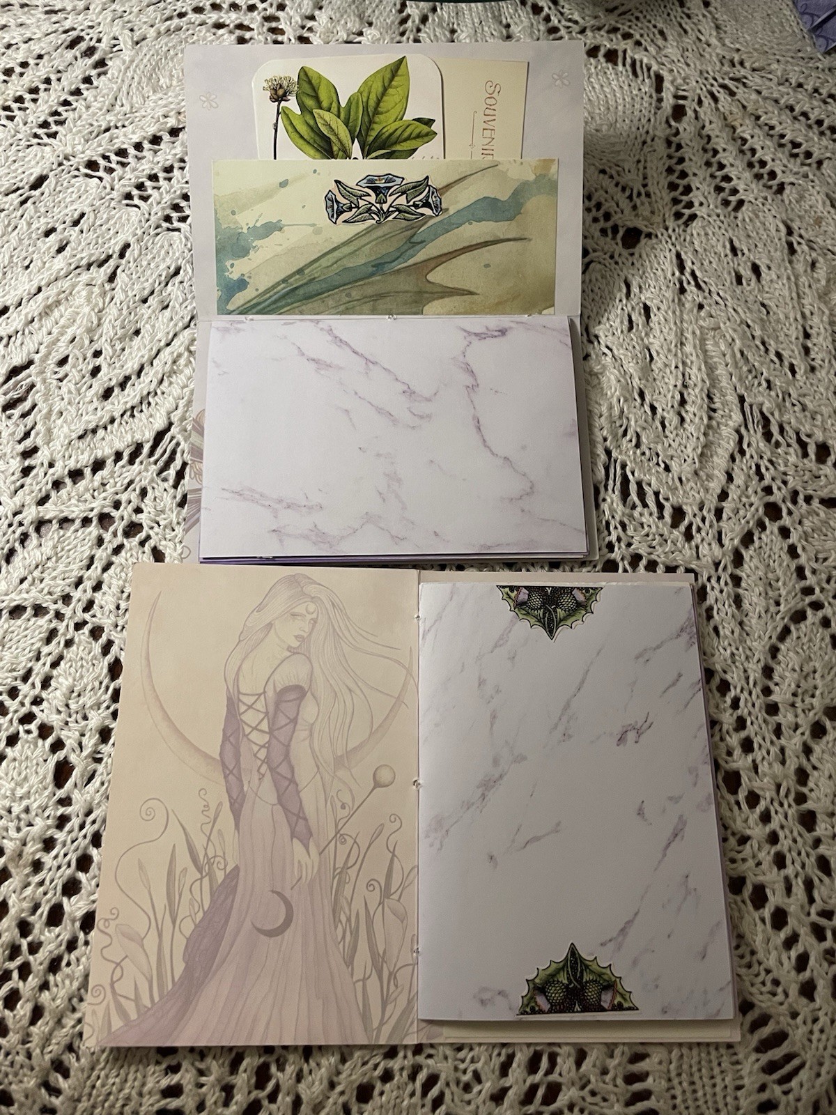 2 Junk Journal Greeting Cards Handmade 4”x6” Follow Your Dreams, Magic Happens
