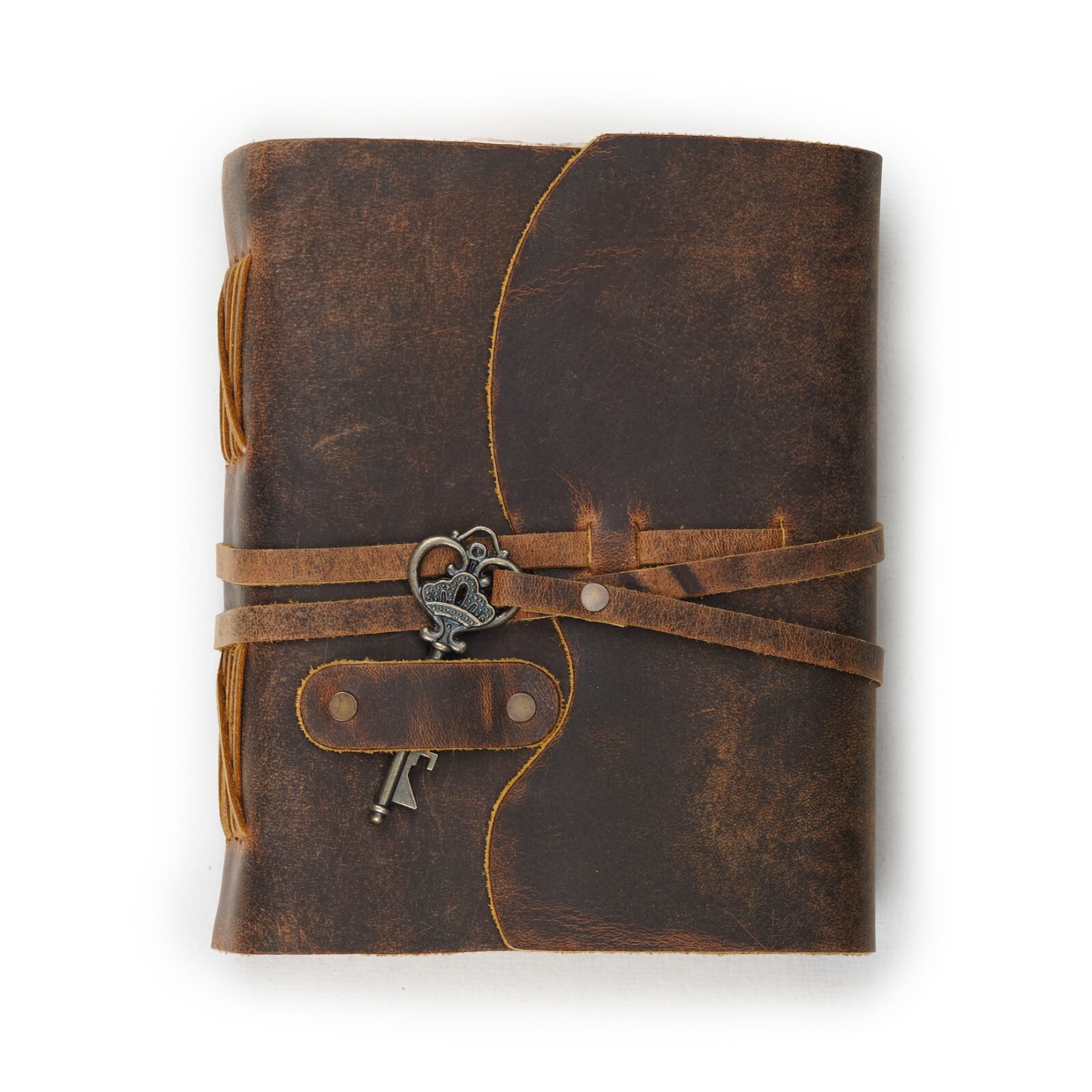 US Notebook with Lock – Vintage Leather Journal – Handmade Cotton Paper Diary