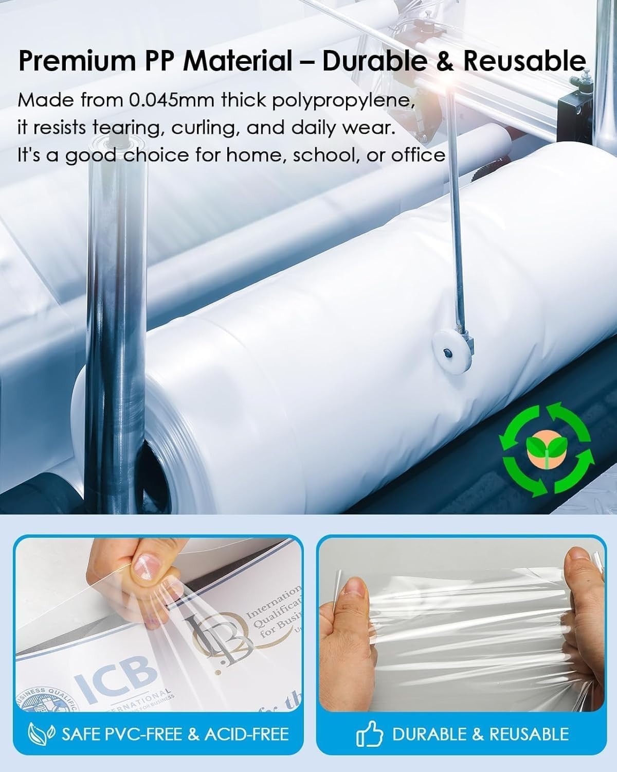Multi-Purpose Clear Sheet Protectors 8.5×11 for Home, School, and Office Use