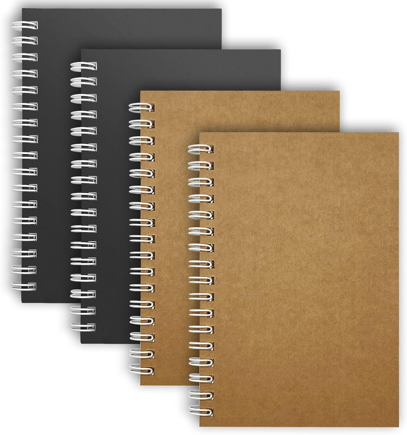 Small Spiral Notebooks 4 X 6 Inch – 4 Pack Mini Pocket Memo Note Pads 80Gsm Pape