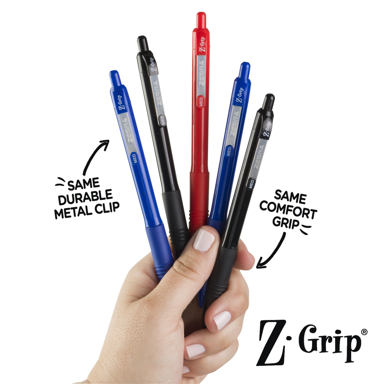 Zebra Pen Z-Grip Recycled Retractable Ballpoint 1 Count (Pack of 24), Blue E
