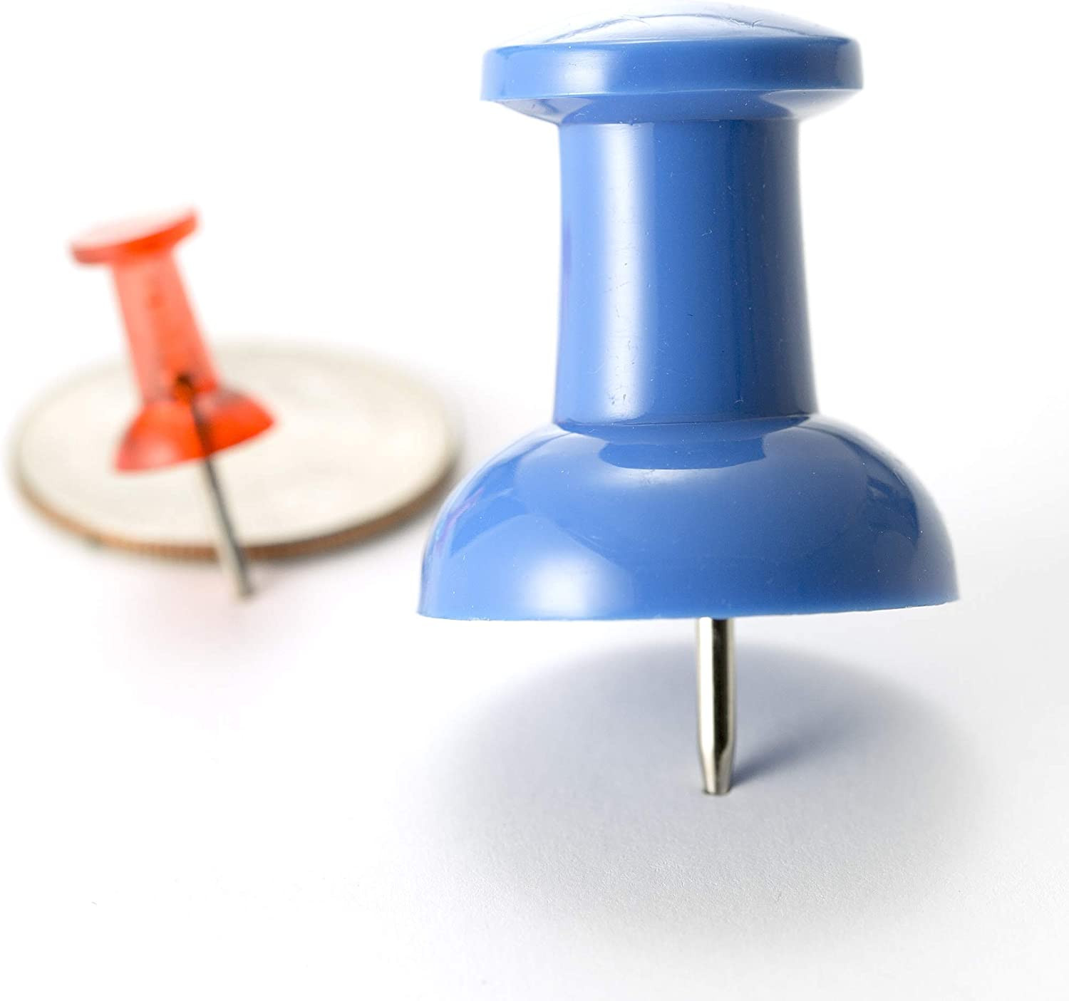 Giant Push Pins, 1.5″ Assorted Colors, 2 Tubs of 12 (92905)