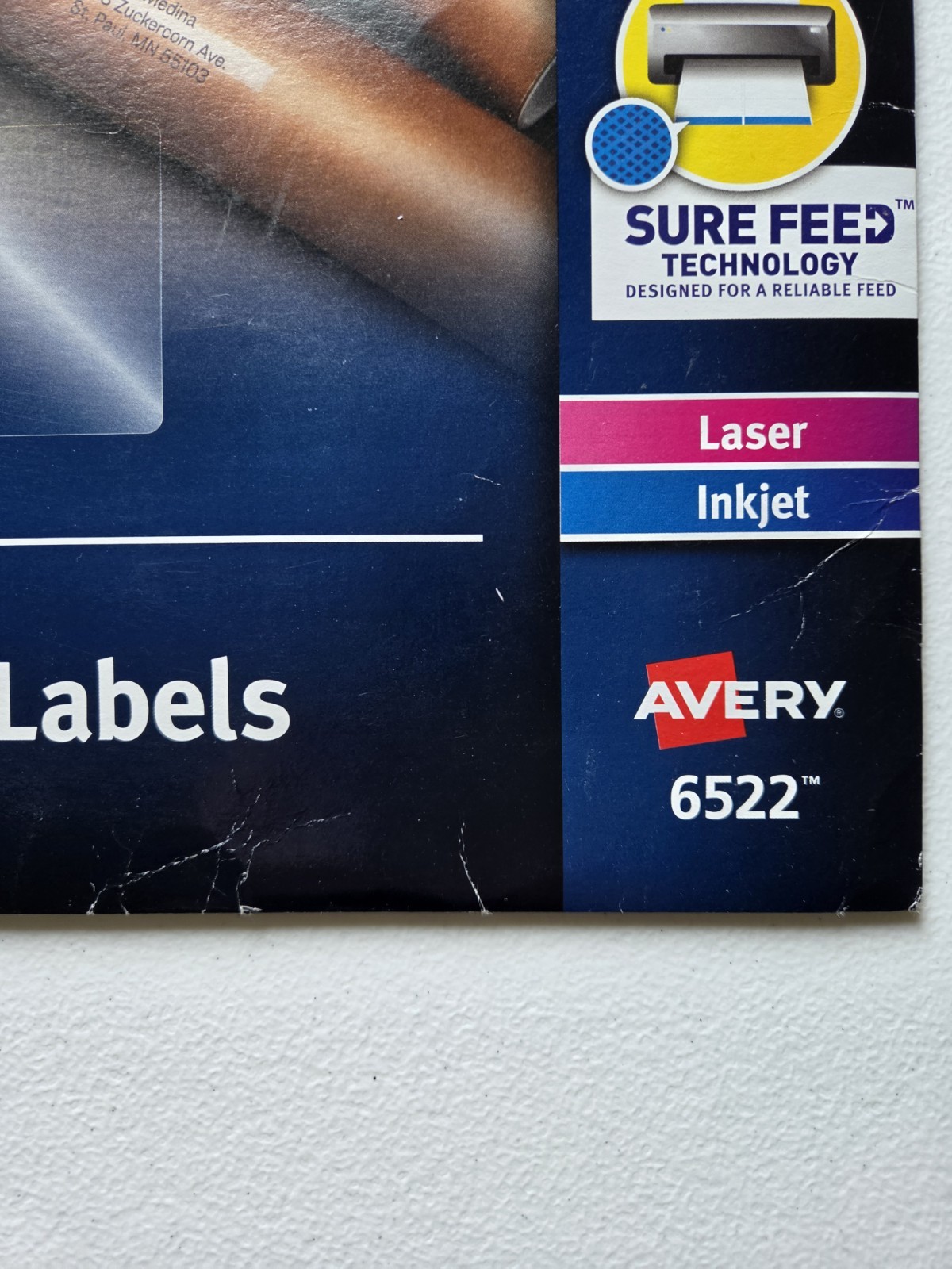 Avery Printable Shipping Labels 2×4″ Glossy Crystal Clear, 100 labels/10 sheets