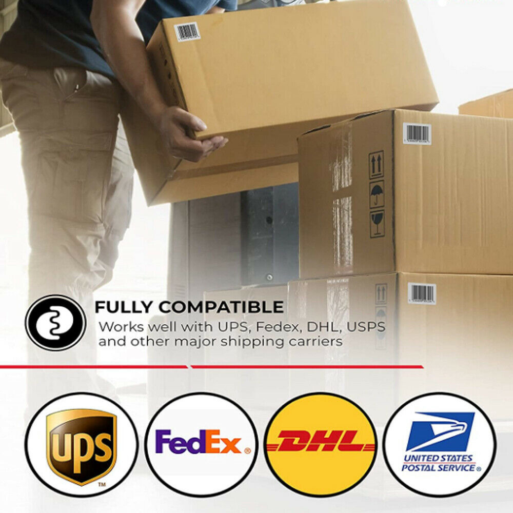 20 Rolls 4×6 Direct Thermal Shipping Labels 450/roll For Zebra 2844 ZP450 Eltron