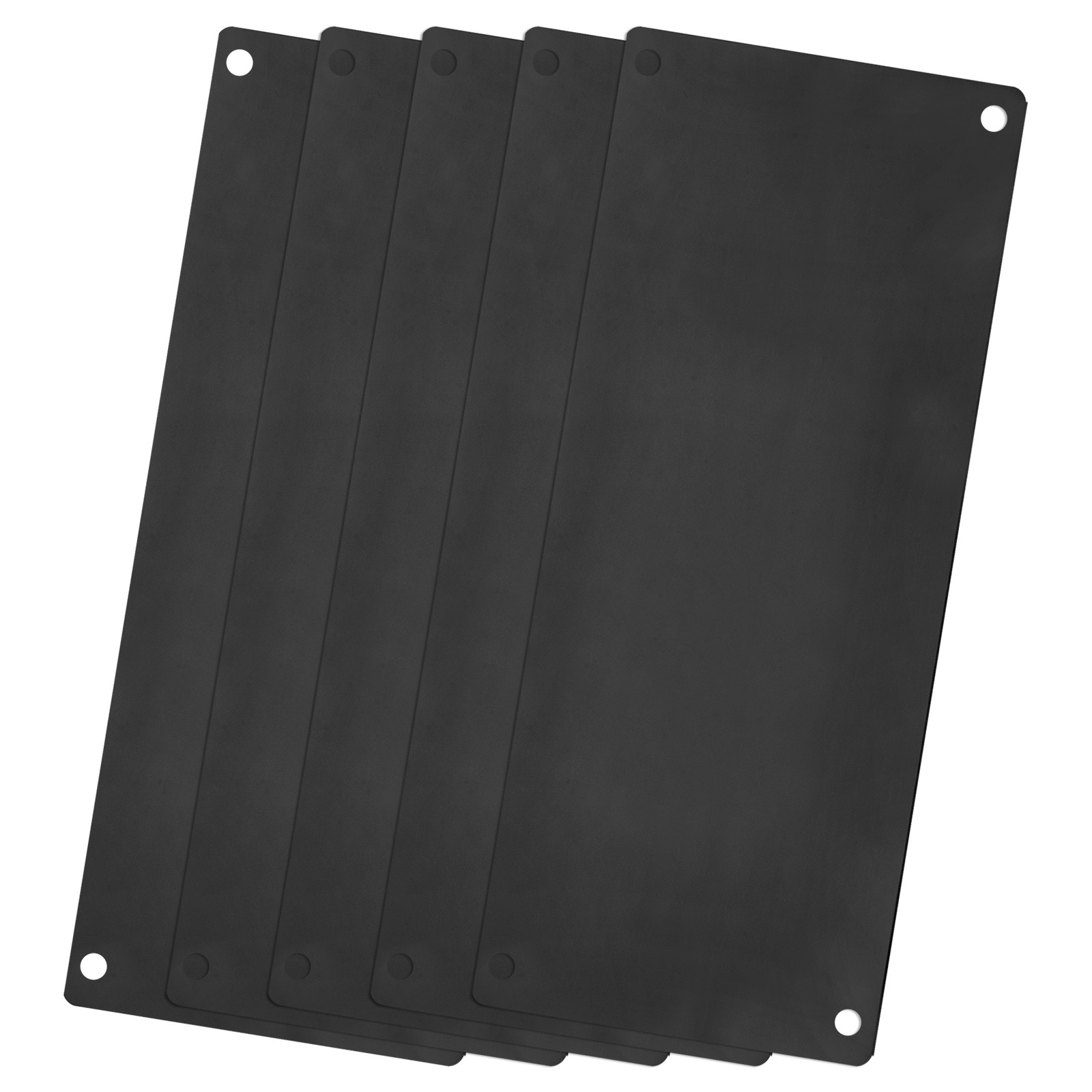 100x50mm Stainless Steel Blank Tags Engraving Blanks with 4 Hole, 5Pcs (Black)