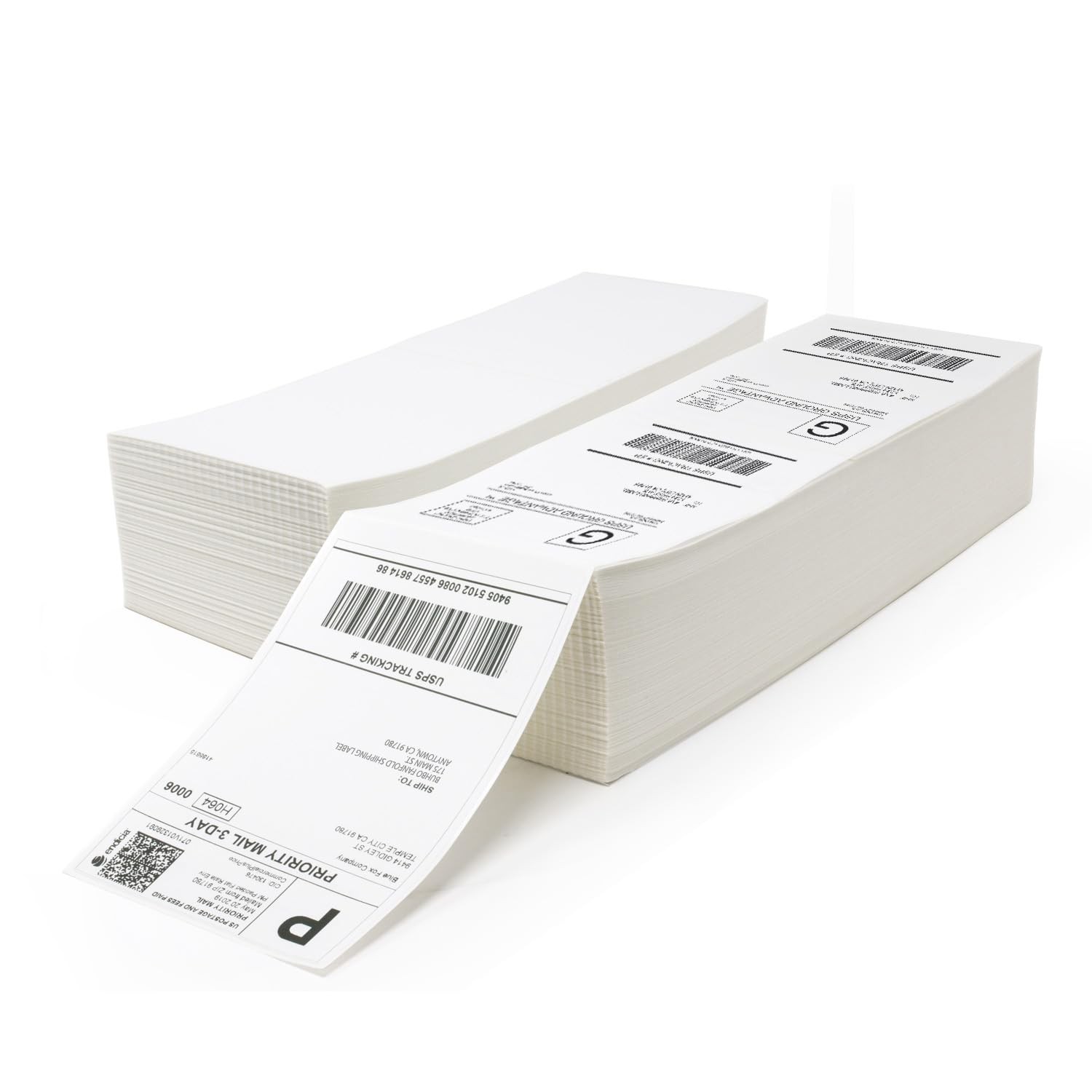 Buhbo 4 X 6 Direct Thermal Labels Perforated And Bpa Compatible Zebra Rollo