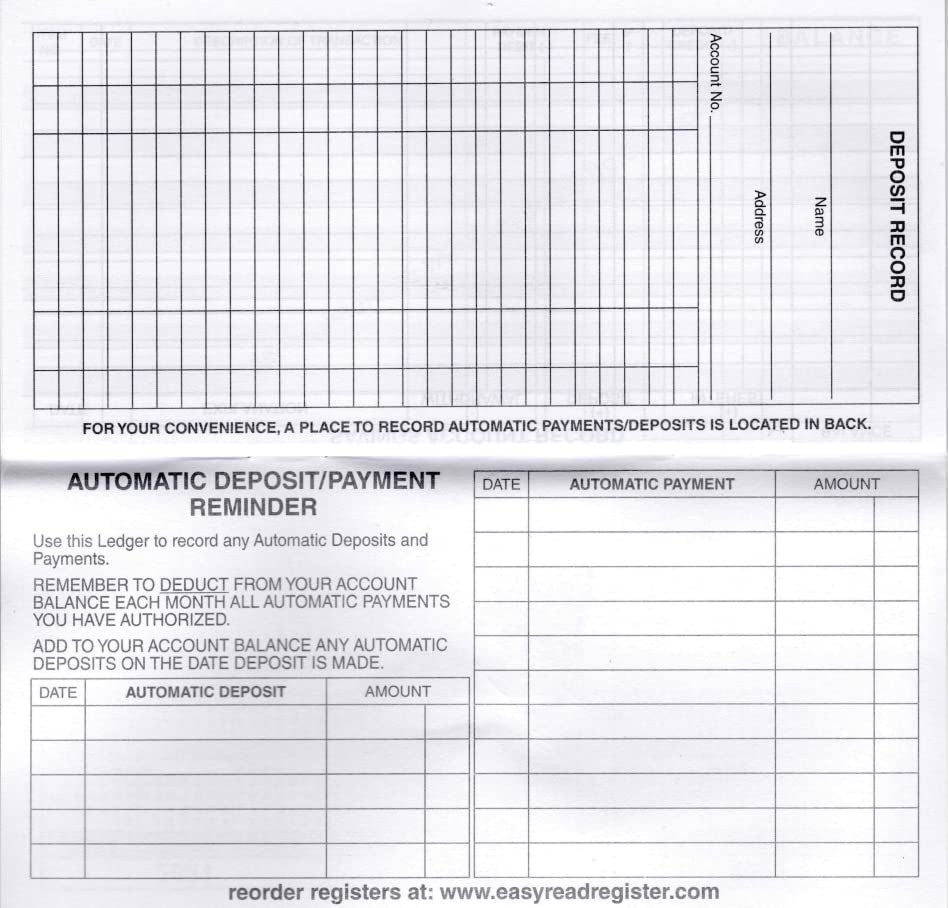 Checkbook Registers, 252627 Calendars, Made in USA 12