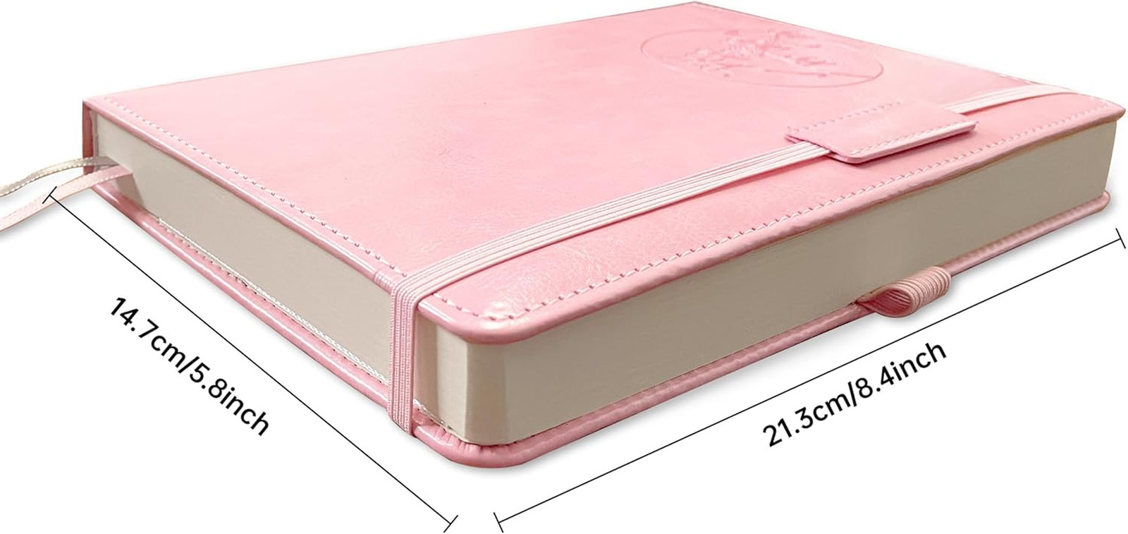 Notebook Journal for Women Men,256 Pages A5 Hardcover Leather Journaling Pink