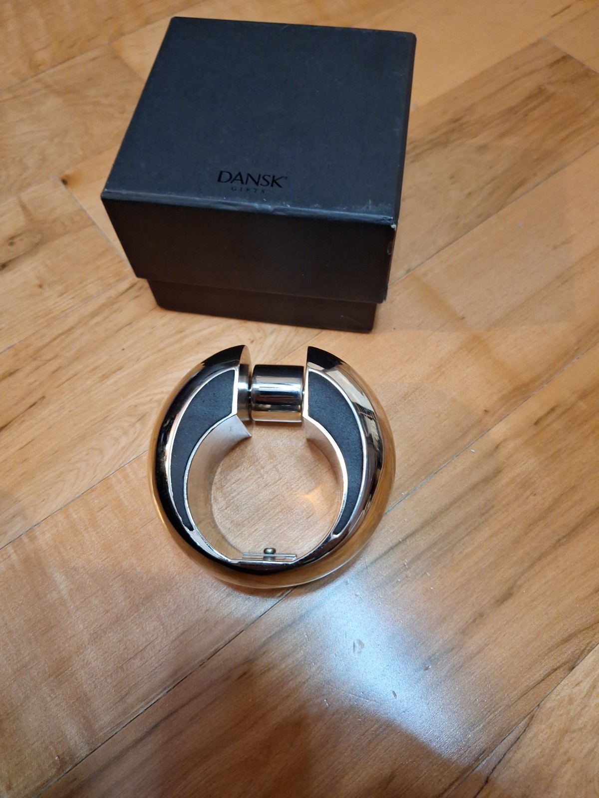 90S DANSK SILVER PLATED DECORATIVE TAPE DISPENSER VERY HEAVY WITH BOX 2lb 5oz