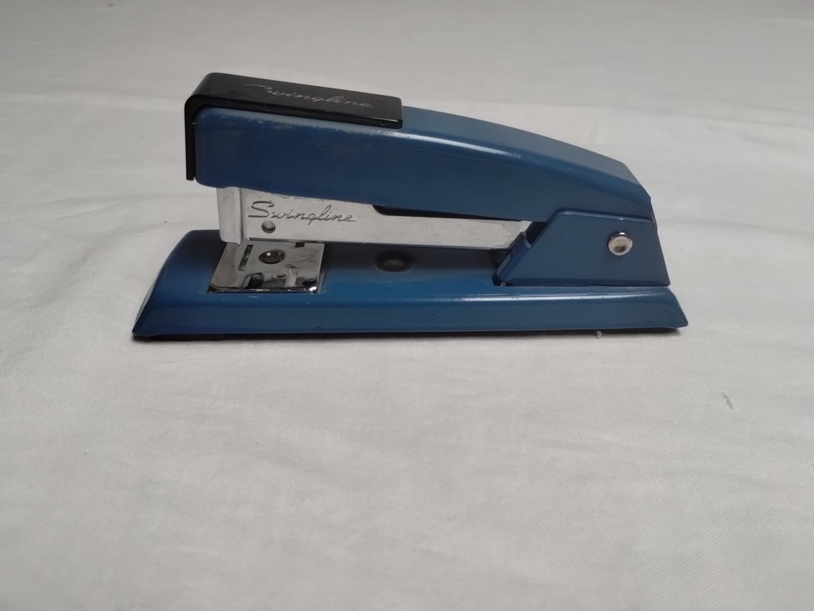 Blue Swingline Stapler Two Tone Blue and Black 5” inches Vintage Office Space