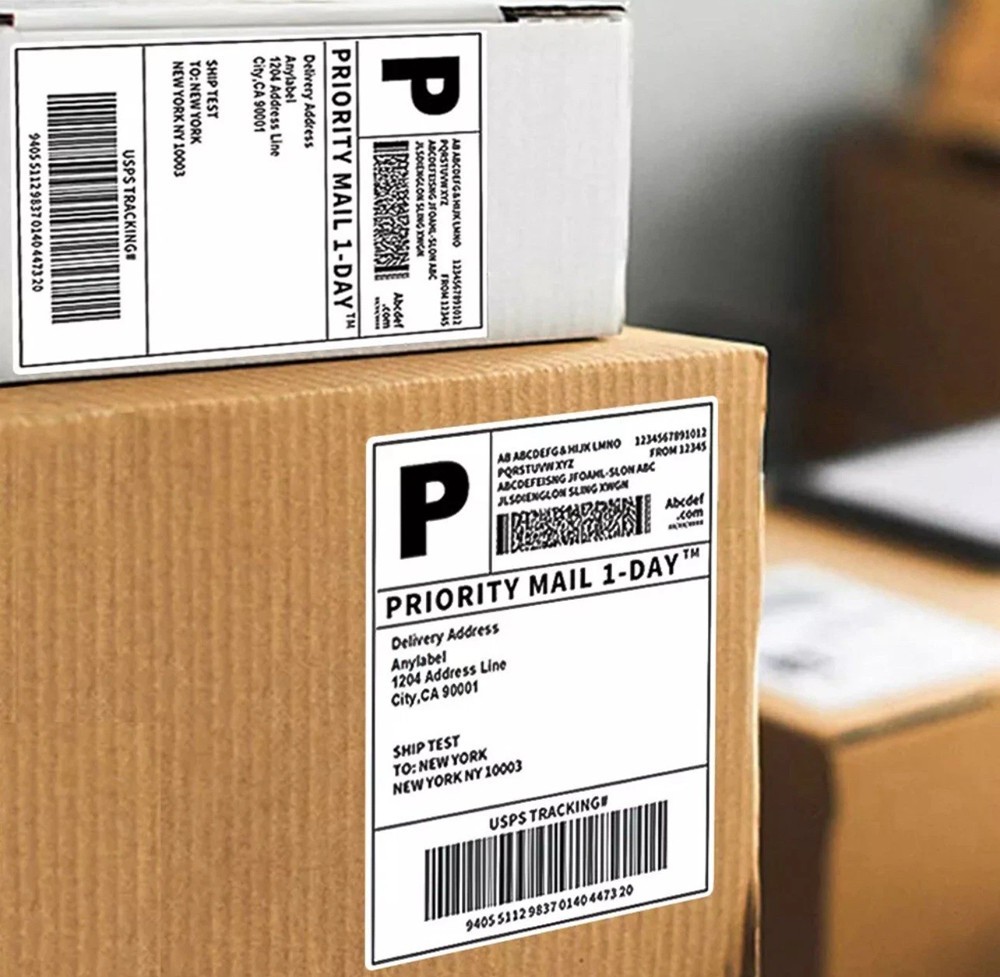 4×6 Fanfold Direct Thermal Shipping Labels for Zebra and Rollo 500 PCS