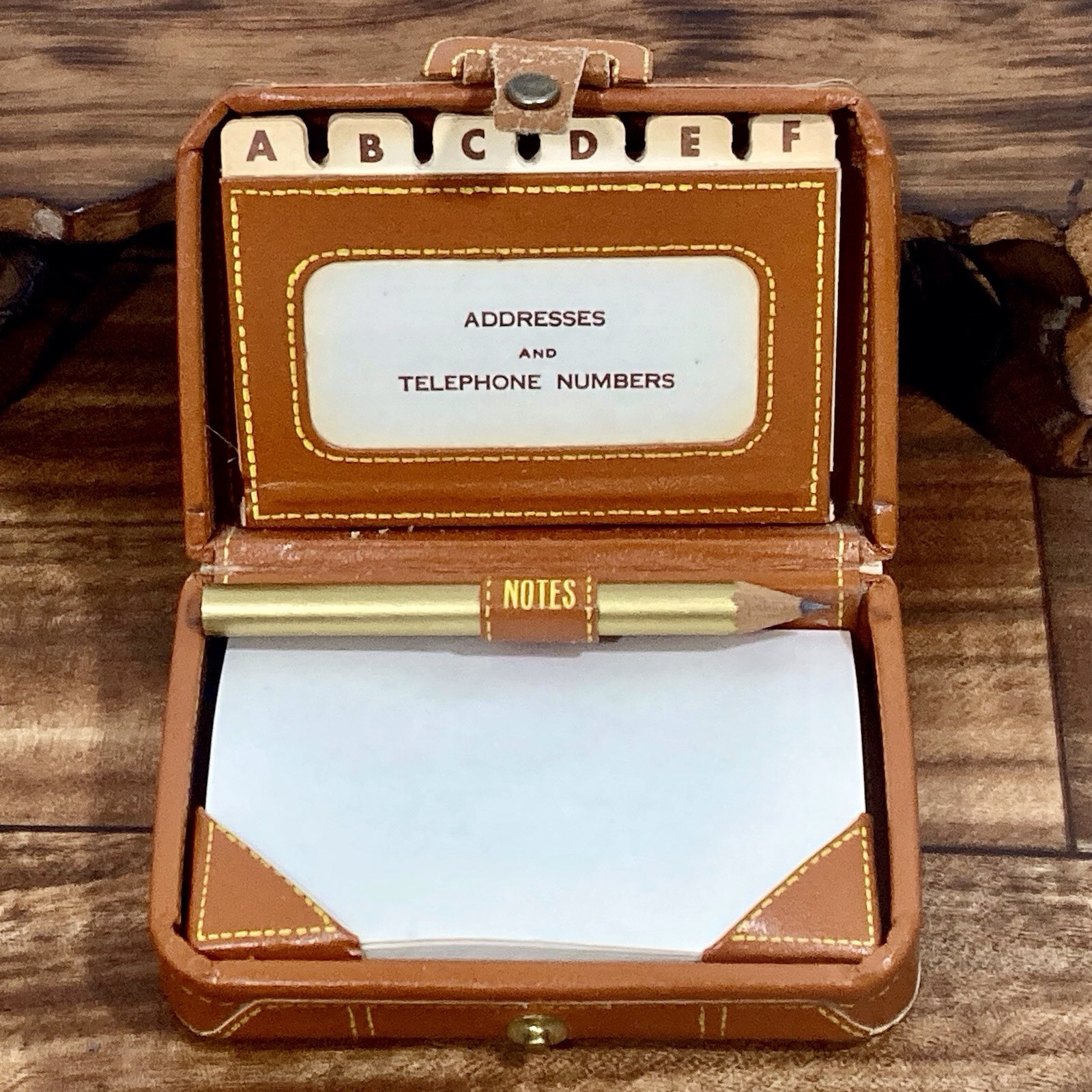 Vintage Miniature Suitcase Address / Telephone Number / Note Pad Hand Made