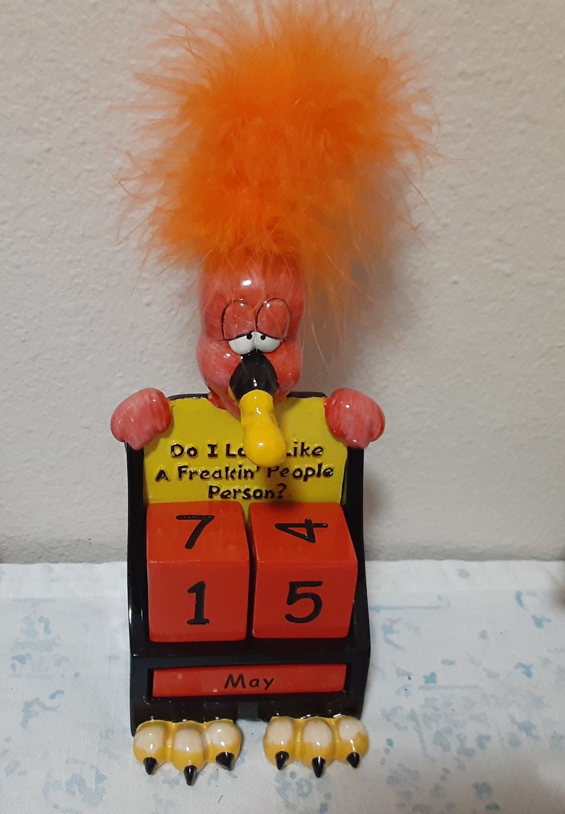 Vintage Perpetual Desk Calendar “Do I Look Like A Freakin’ People Person” Used