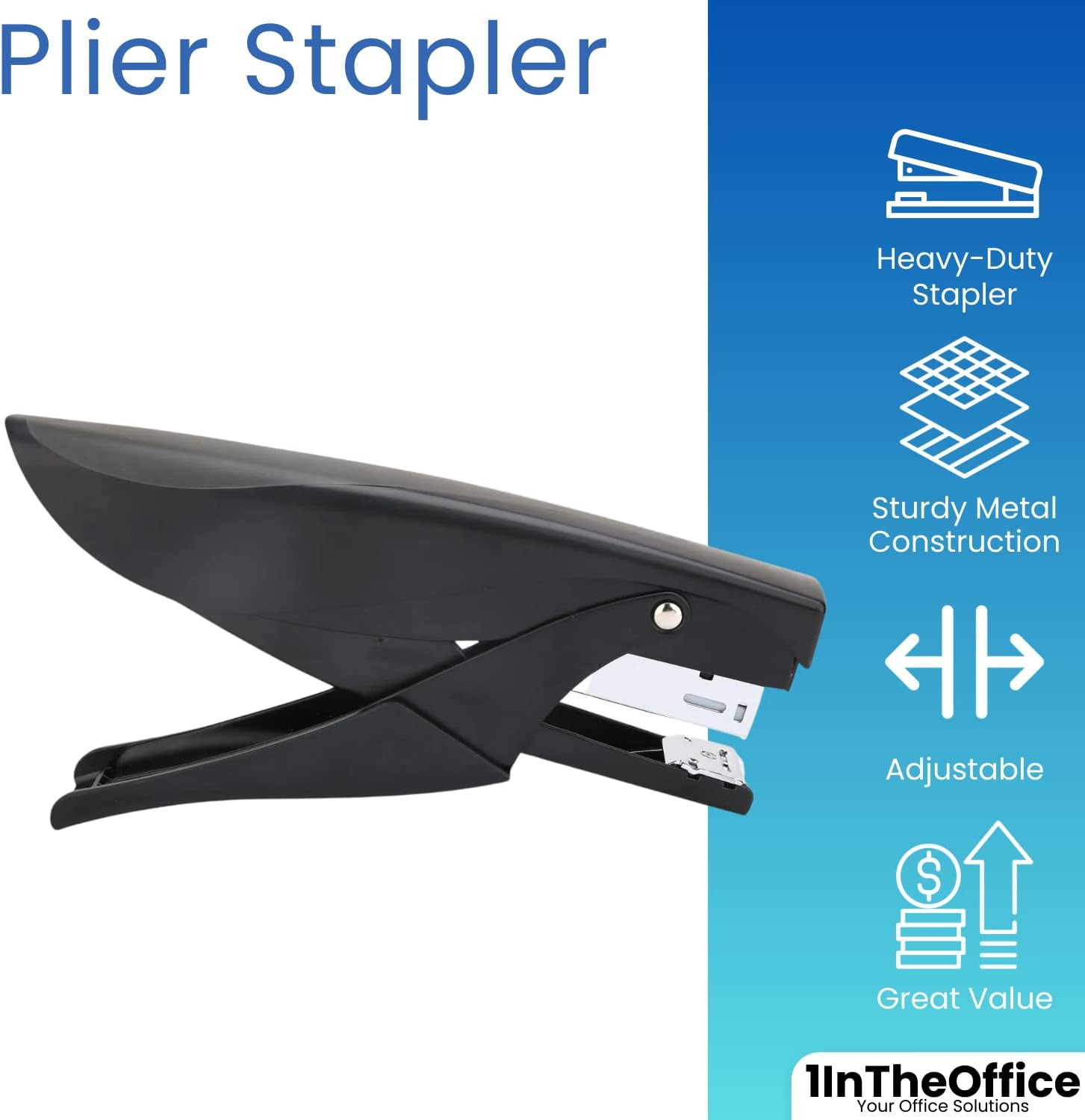 Handheld Plier Stapler, Stapleless Stapler, Office Stapler, Desktop Stapler, 20-