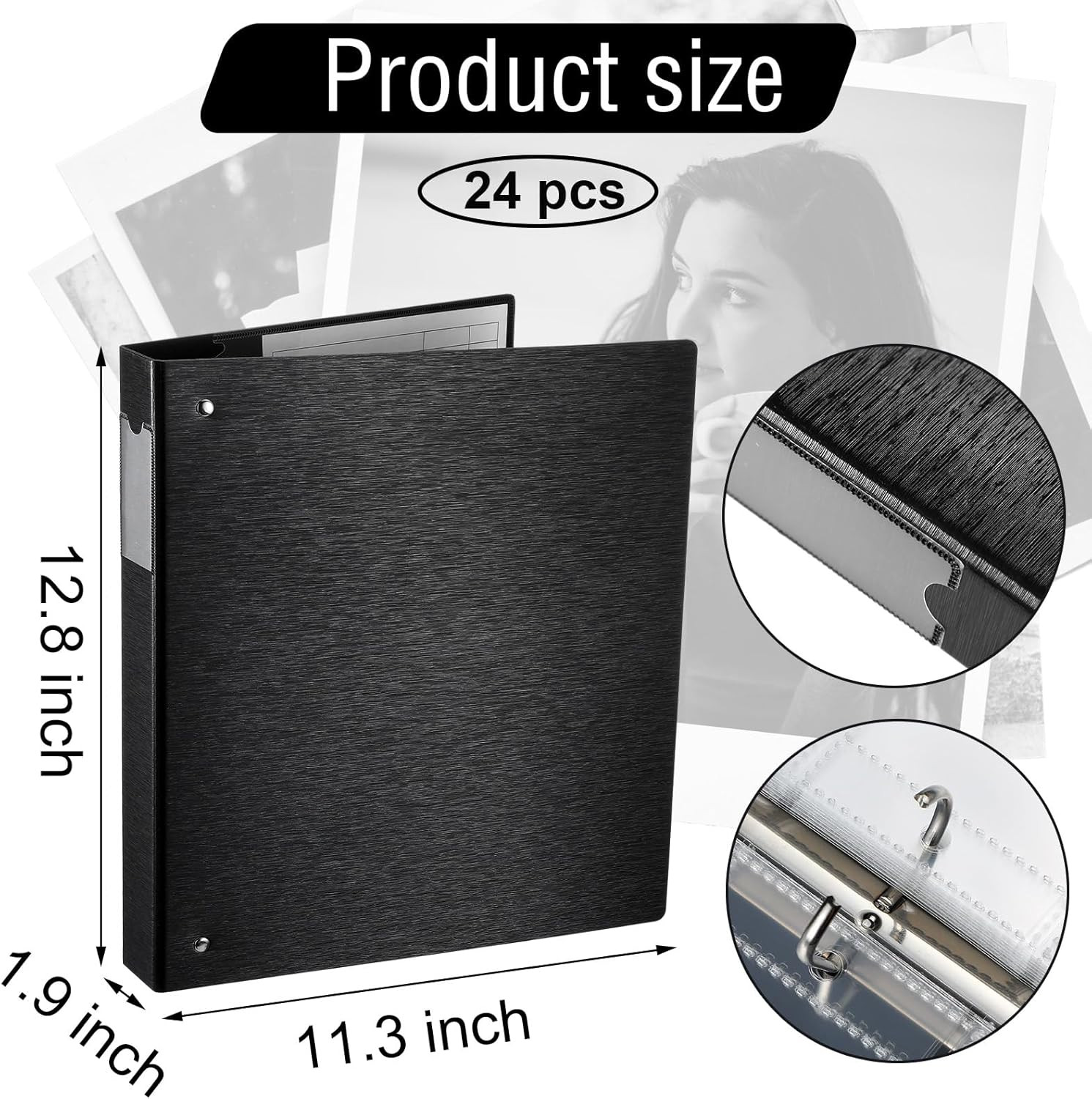 Protective Photo Slide Storage Box Set – 50 Pages Acid Free Protector 3 Ring Poc