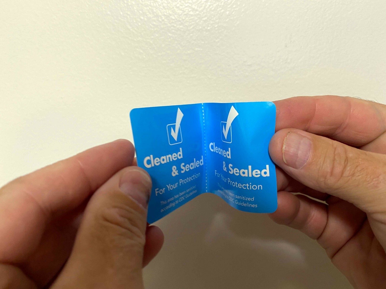 Cleaned & Sealed Tamper Seal Blue Safety Labels | 2 x 4″ inch – 500 Pack