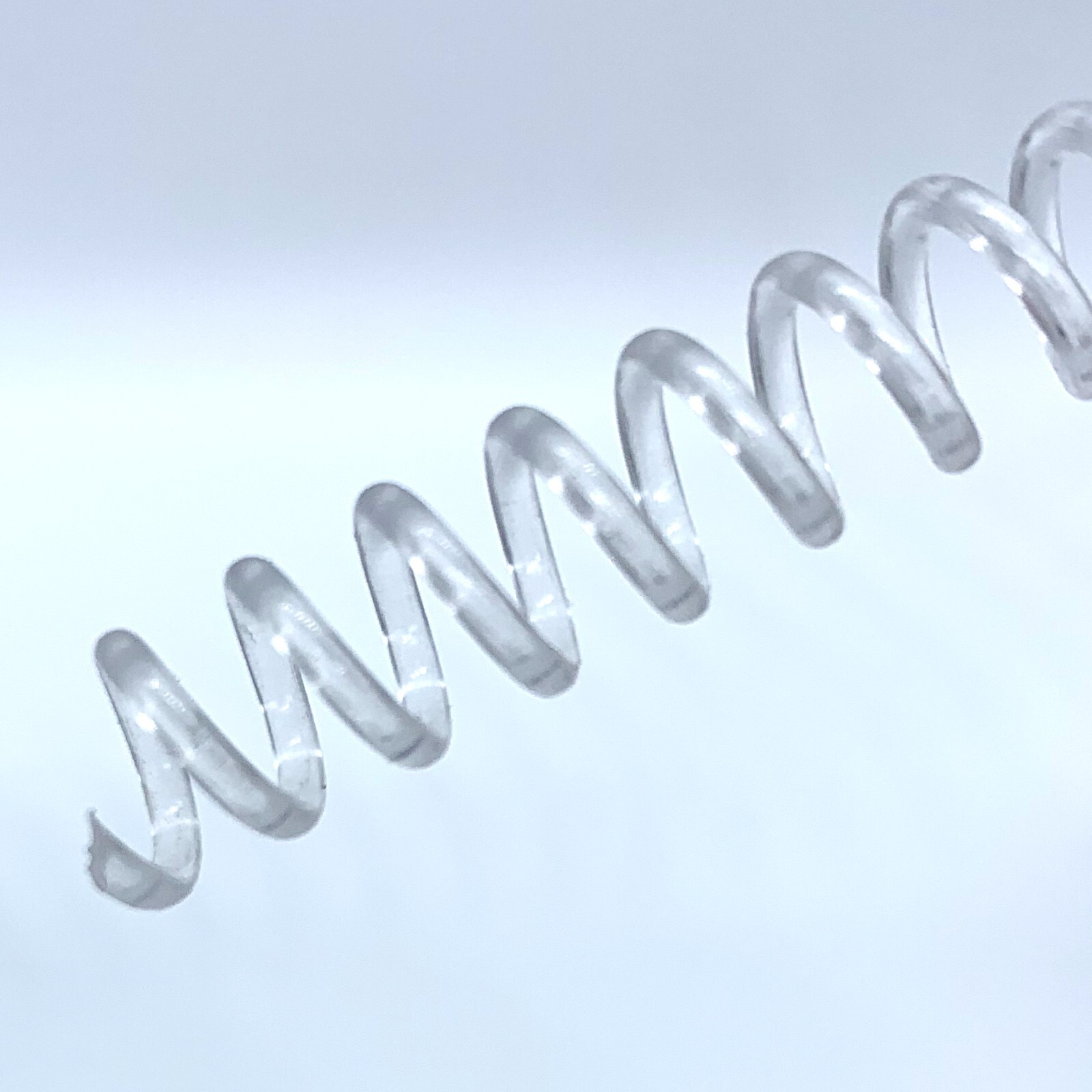 Premium Quality Clear Plastic Coil Binding Supplies, 14mm, 12″, 100 per box