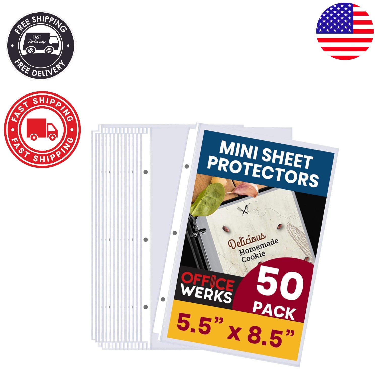 Crystal Clear Acid-Free Mini Sheet Protectors for 5.5 x 8.5 Sheets – 50 Count