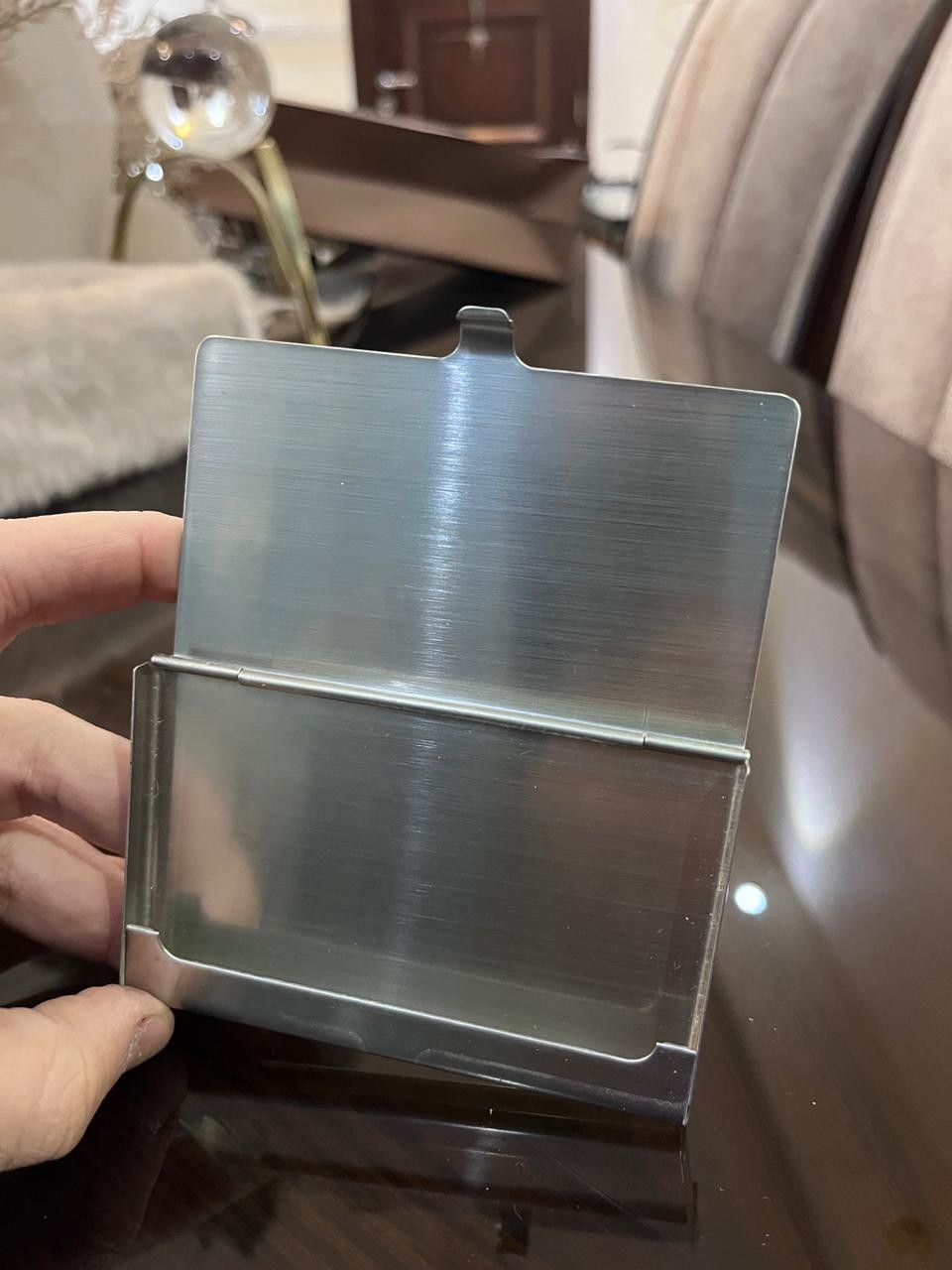 US Presidential Seal Stainless Steel Business Card Holder – Office Gift