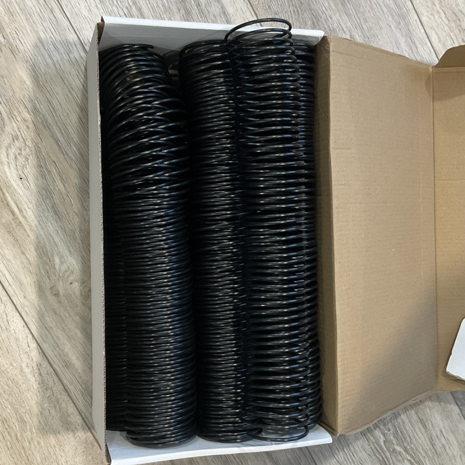 Plastic Coil Binding Spines 50mm 4:1 Pitch 48 Loops Black 18 Pack
